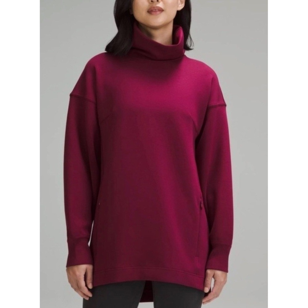 Lululemon Turtleneck Sweatshirt Size 6 Deep Luxe Oversized Tunic Cozy Athleisure